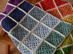 Granny square crochet blanket