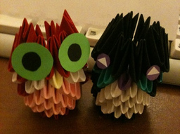 Chouettes en origami